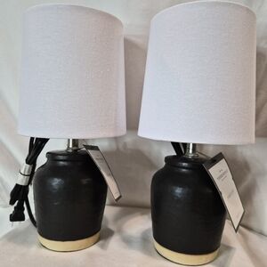 2 Pack Black Table Lamps
